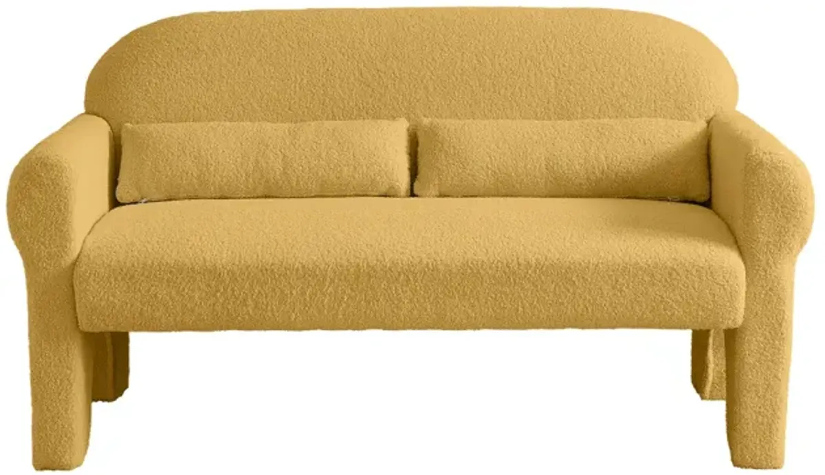 Modern Boucle Loveseat For Living Room