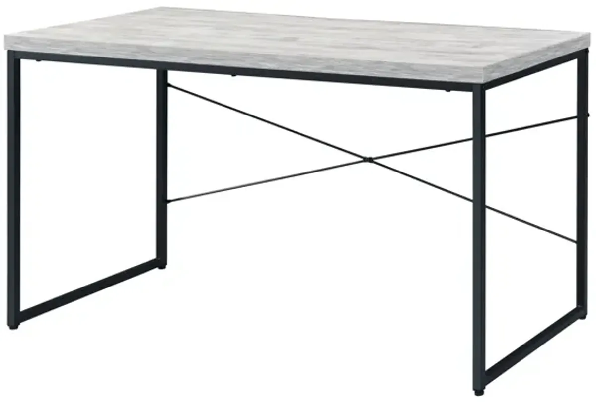 ACME Jurgen Writing Desk, Antique White & Black