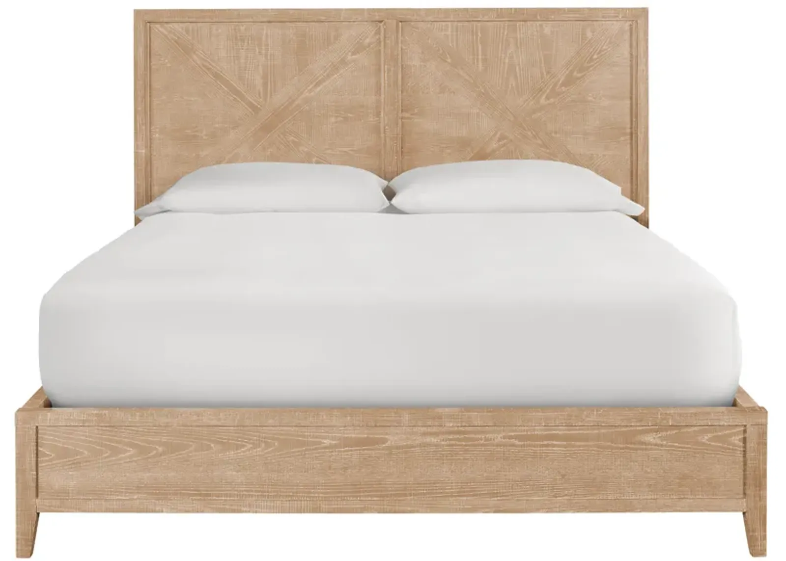 Ames Bed Complete Queen - Natural Oak