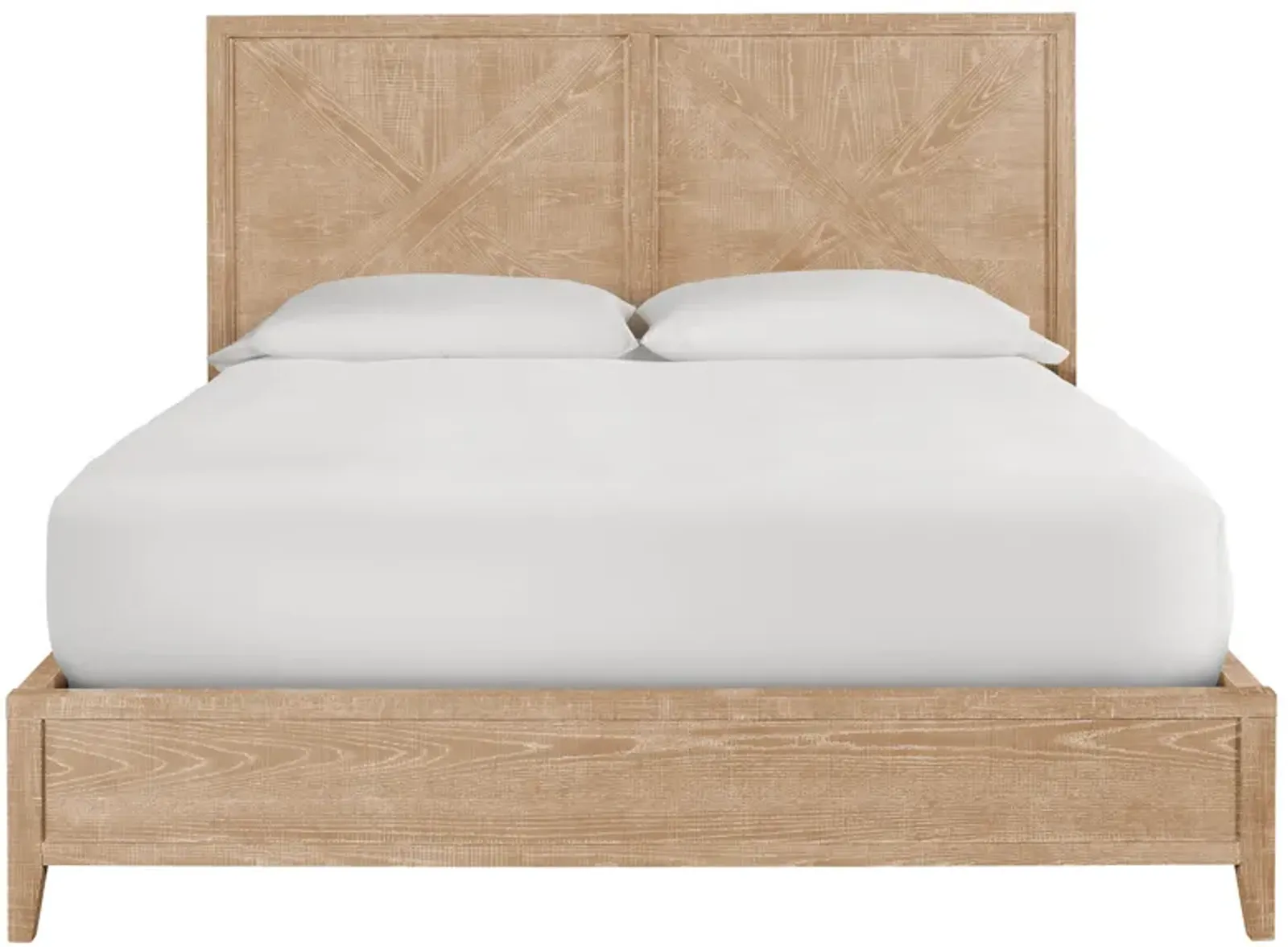 Ames Bed Complete Queen - Natural Oak