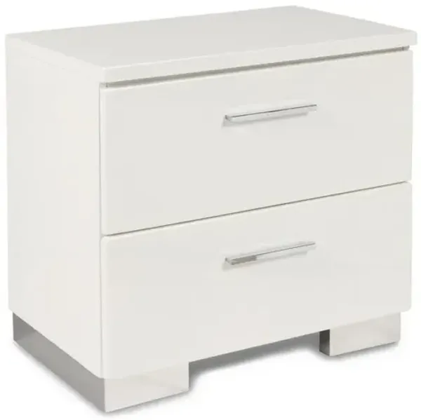 New Classic Furniture Furniture Sapphire Solid Wood 2-Drawer Nightstand in White