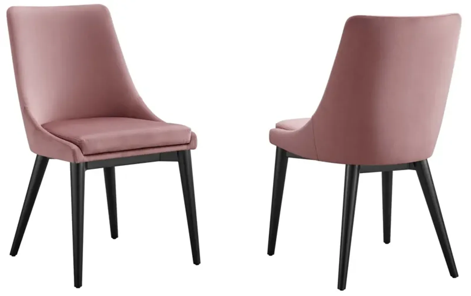 Viscount Accent Performance Velvet Dining Chairs - Set of 2