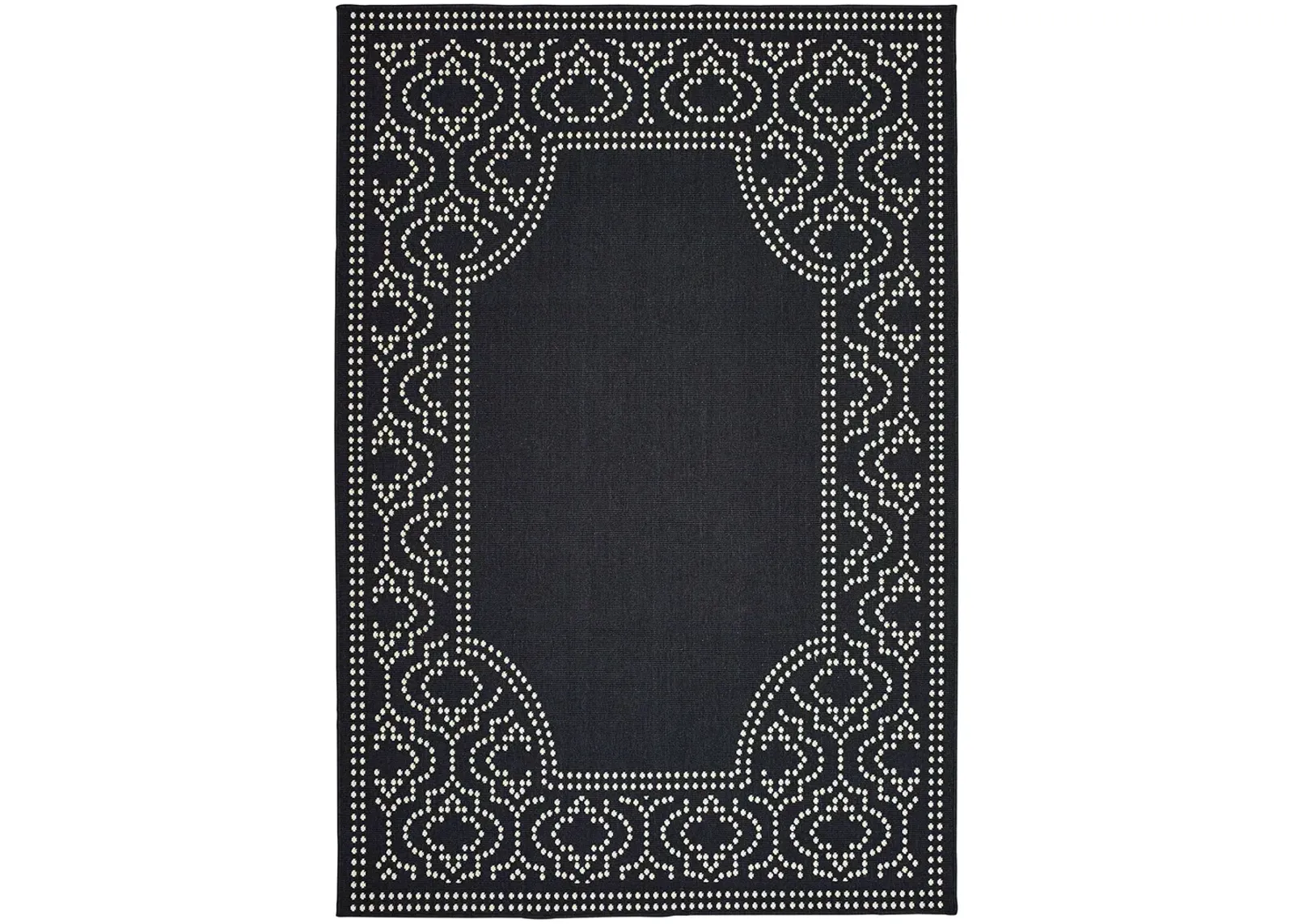 Marina 6'7" x 9'6" Black Rug