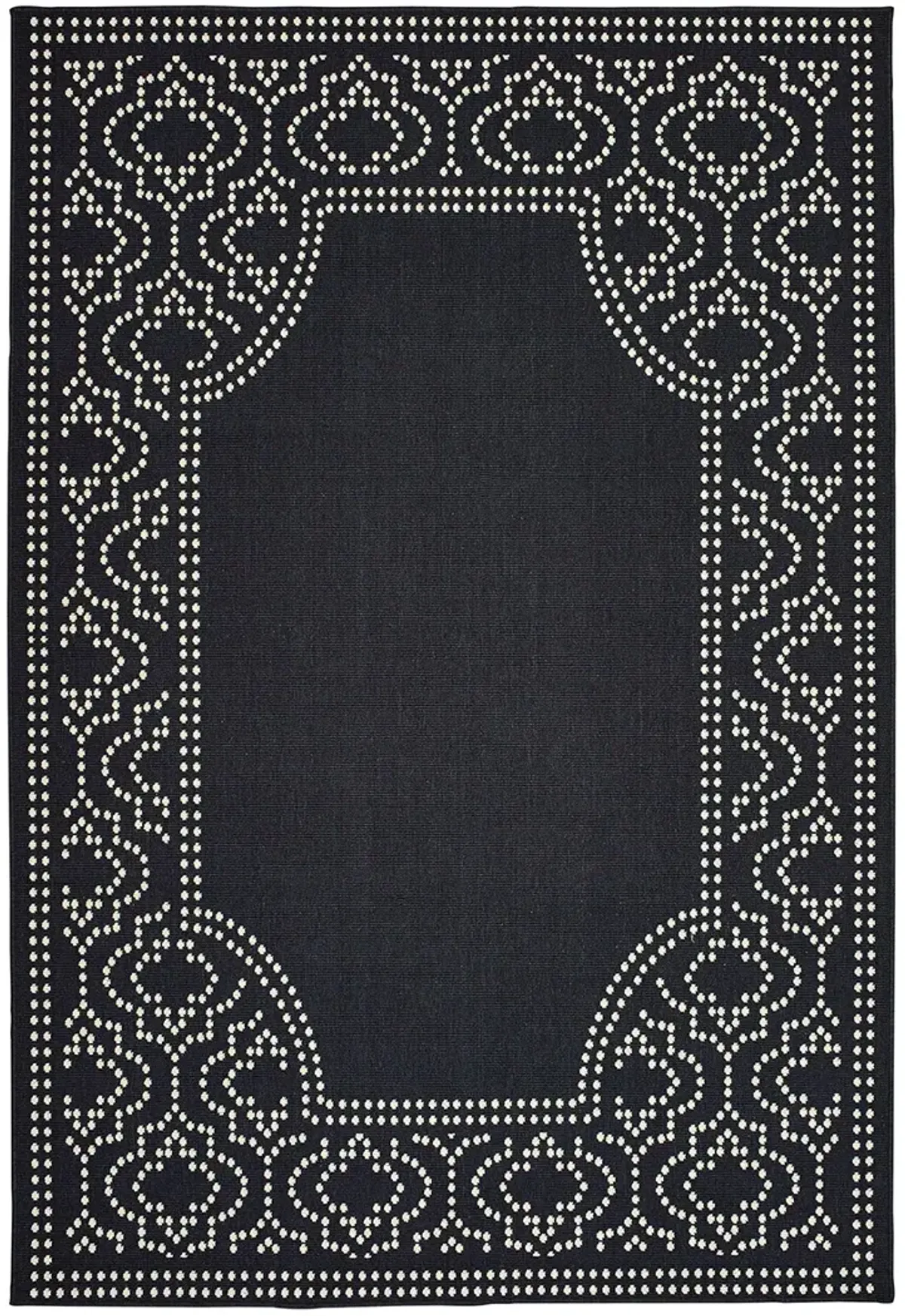 Marina 6'7" x 9'6" Black Rug