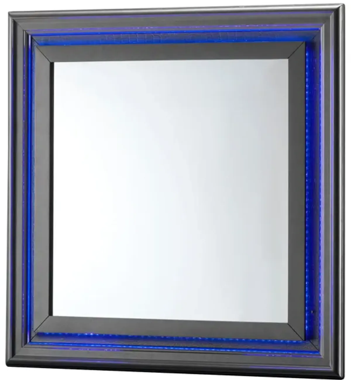 Lorana 38 in. x 38 in. Modern Square Framed Dresser Mirror