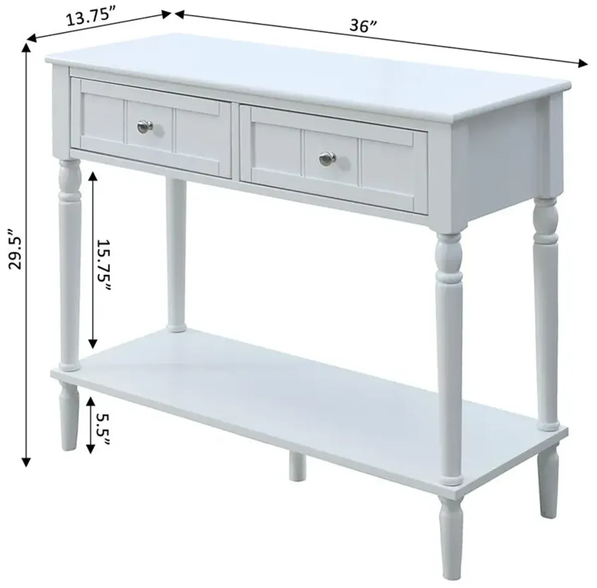 Convience Concept, Inc. French Country Two Drawer Hall Table