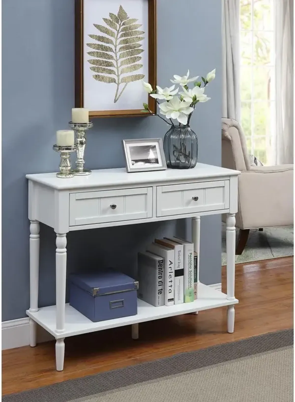 Convience Concept, Inc. French Country Two Drawer Hall Table