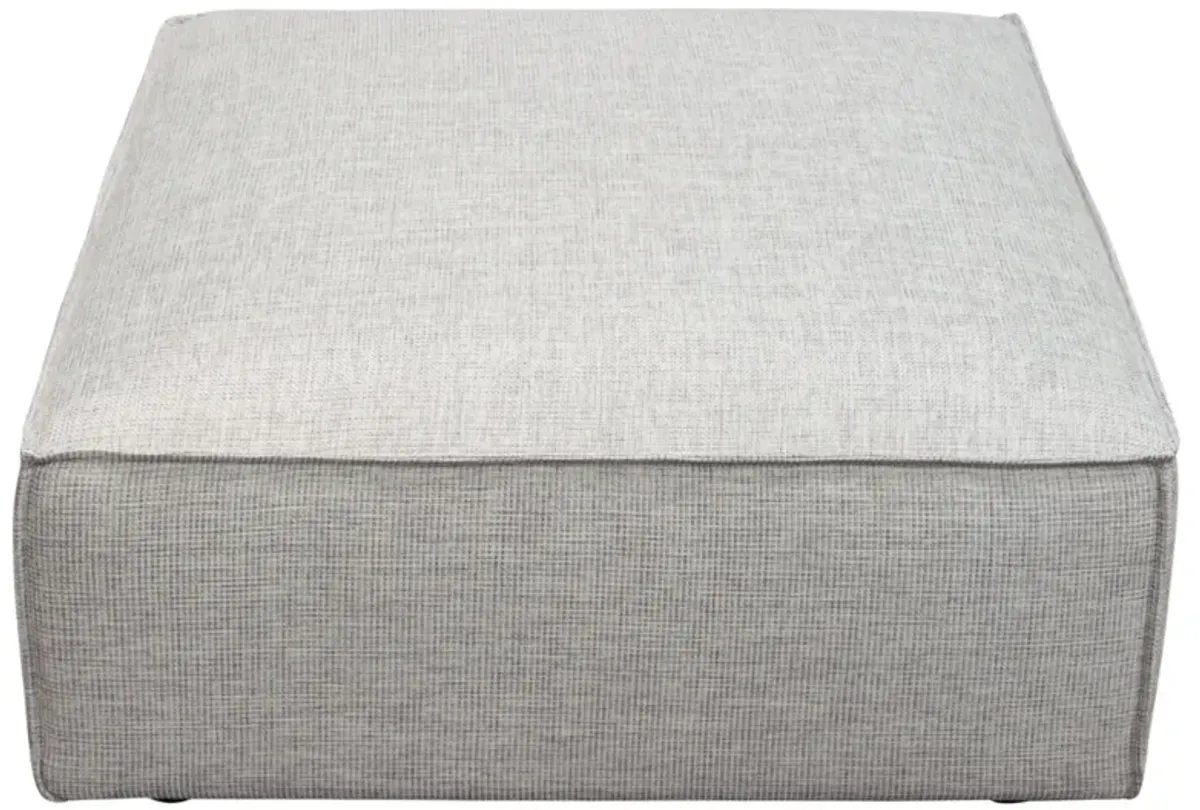 Vice Square Ottoman in Barley Fabric by Diamond Sofa
