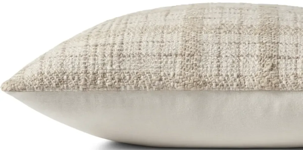 Fern PCJ0015 Ivory /Beige 18''x18'' Down Pillow by Chris Loves Julia x Loloi