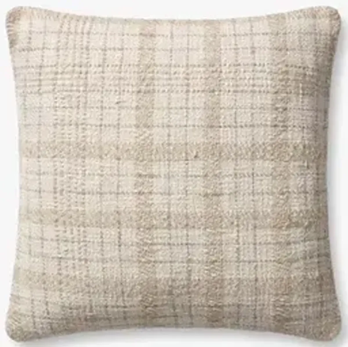 Fern PCJ0015 Ivory /Beige 18''x18'' Down Pillow by Chris Loves Julia x Loloi