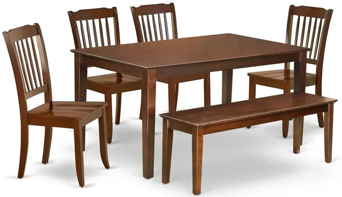Dining Room Set Mahogany, CADA6-MAH-W