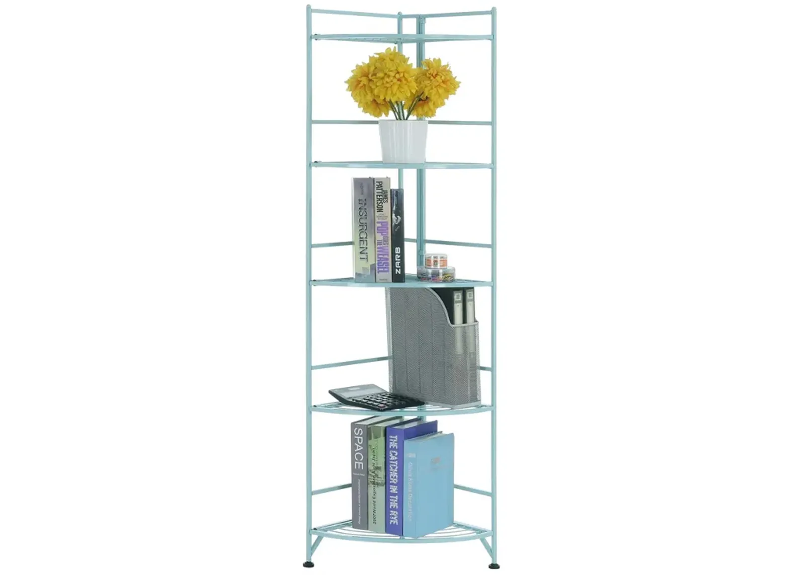 Xtra Storage 5 Tier Folding Metal Corner Shelf