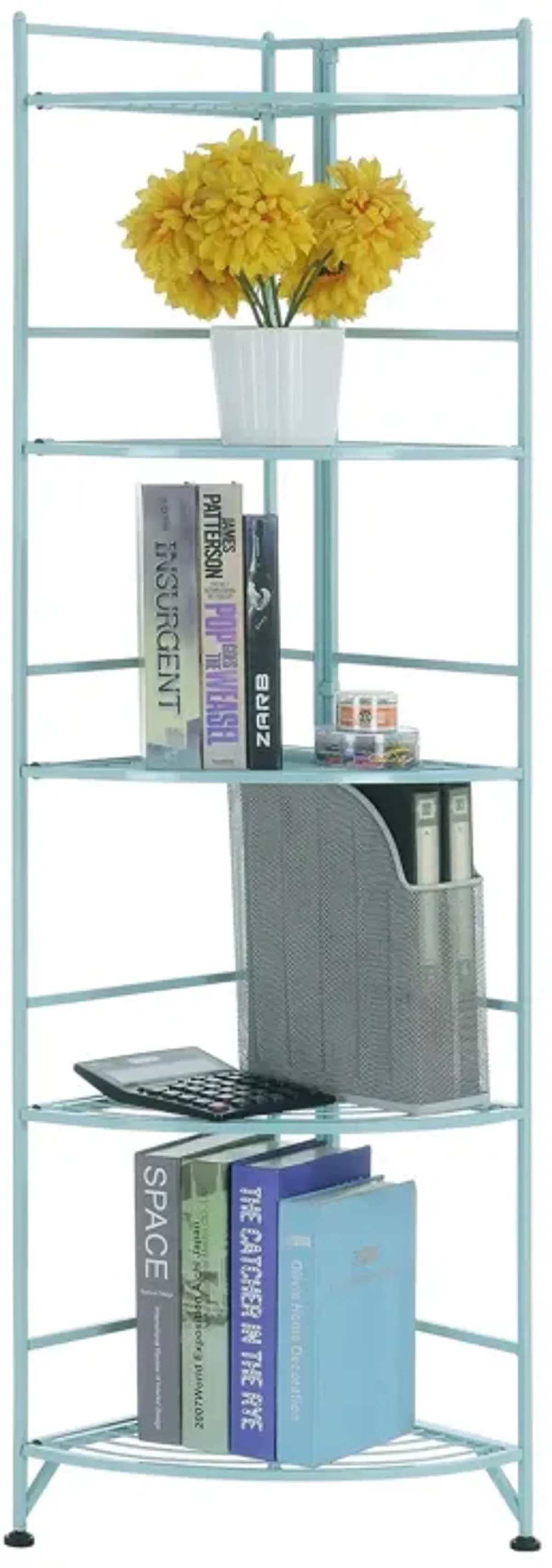 Xtra Storage 5 Tier Folding Metal Corner Shelf