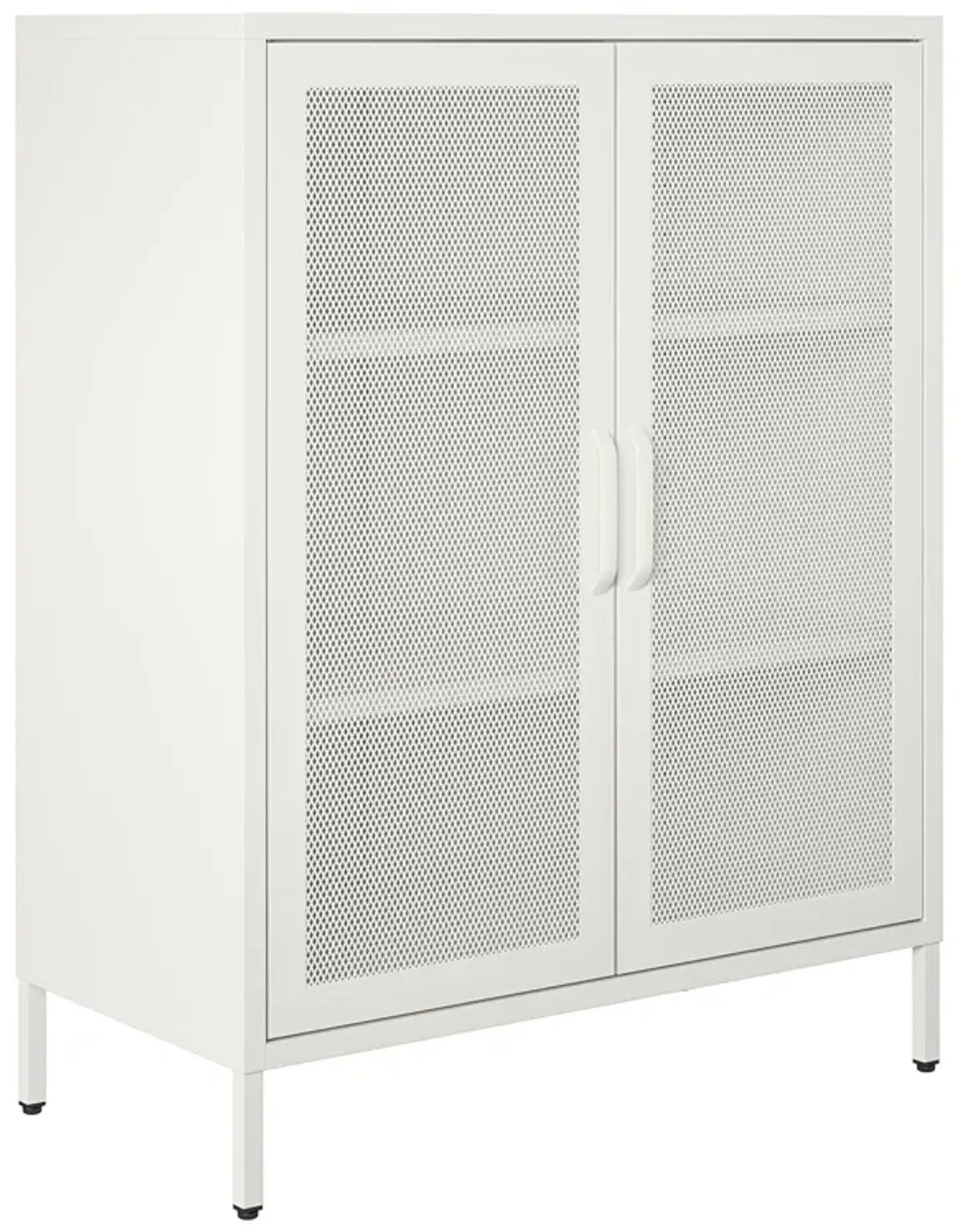 Shadwick 2 Door Storage Cabinet-Mesh Metal Locker