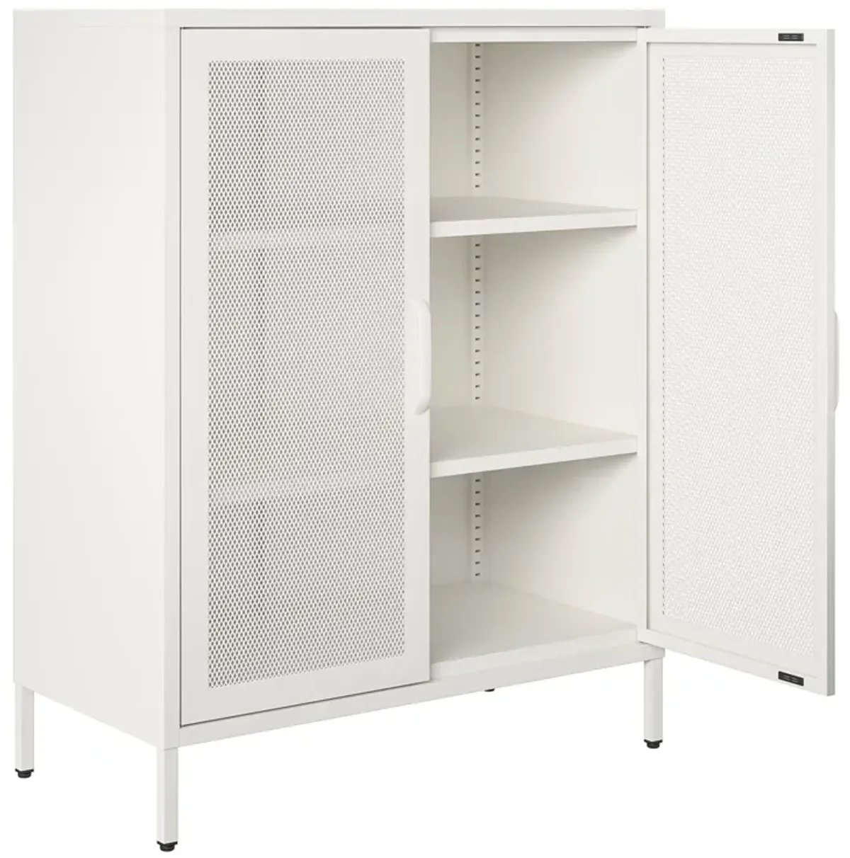 Shadwick 2 Door Storage Cabinet-Mesh Metal Locker