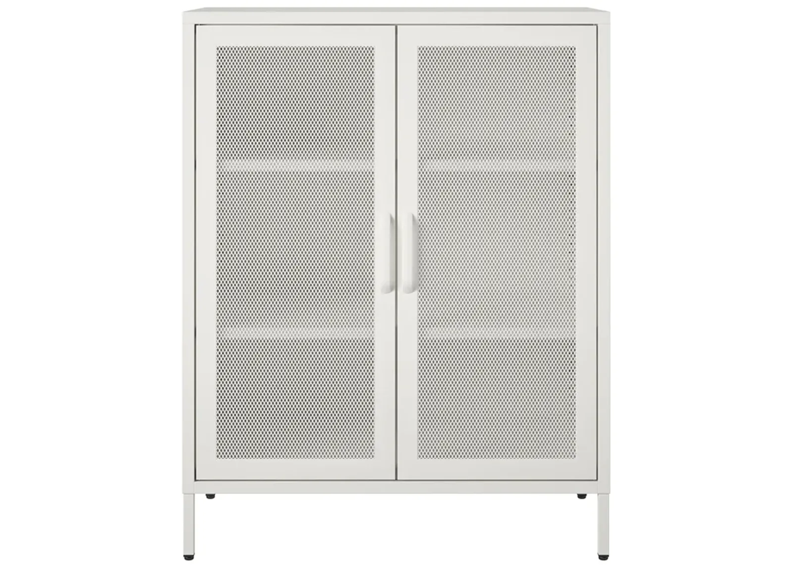 Shadwick 2 Door Storage Cabinet-Mesh Metal Locker