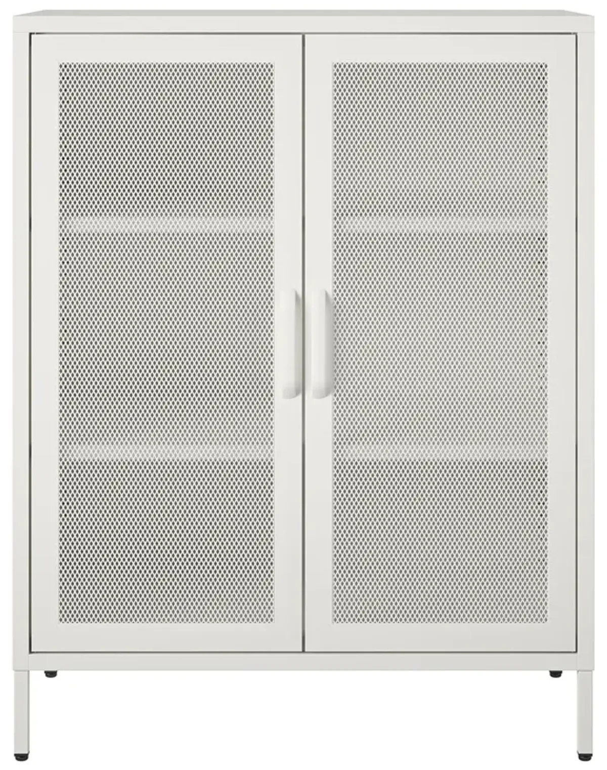 Shadwick 2 Door Storage Cabinet-Mesh Metal Locker