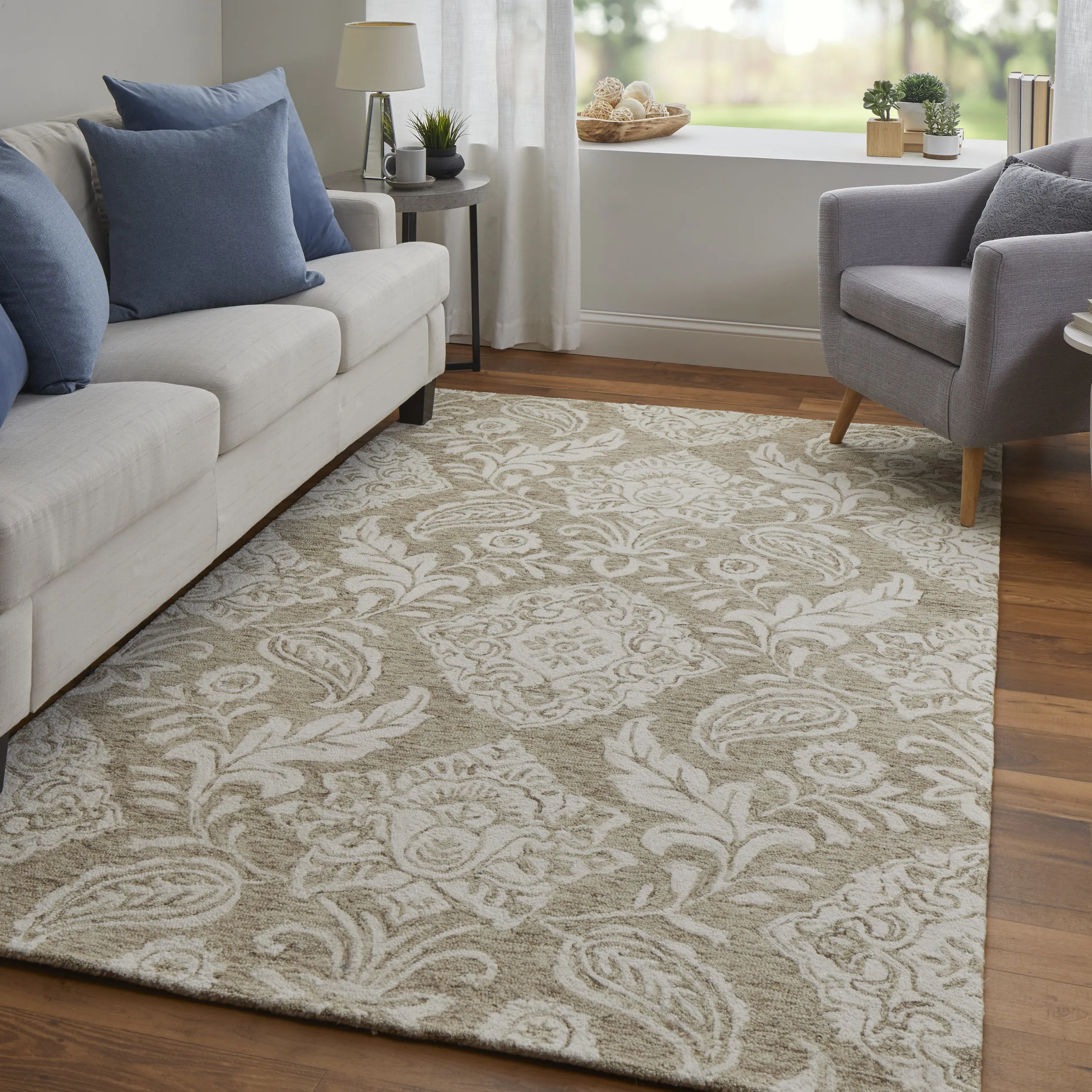 Belfort 8776F Tan/Ivory 5' x 8' Rug