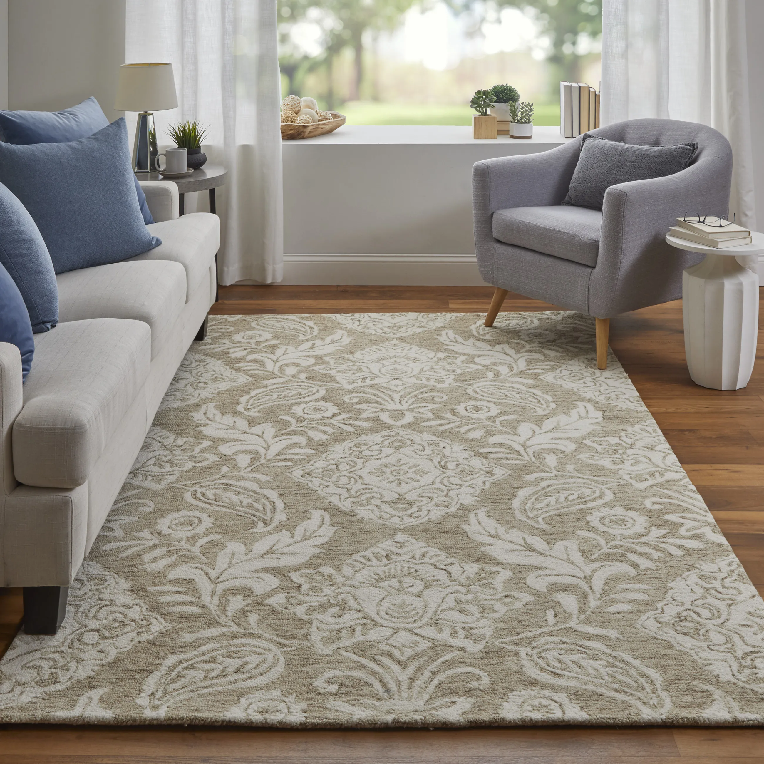 Belfort 8776F Tan/Ivory 5' x 8' Rug