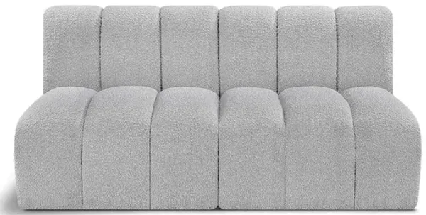 Meridian Furniture Arc Grey Boucle Fabric Modular Sofa