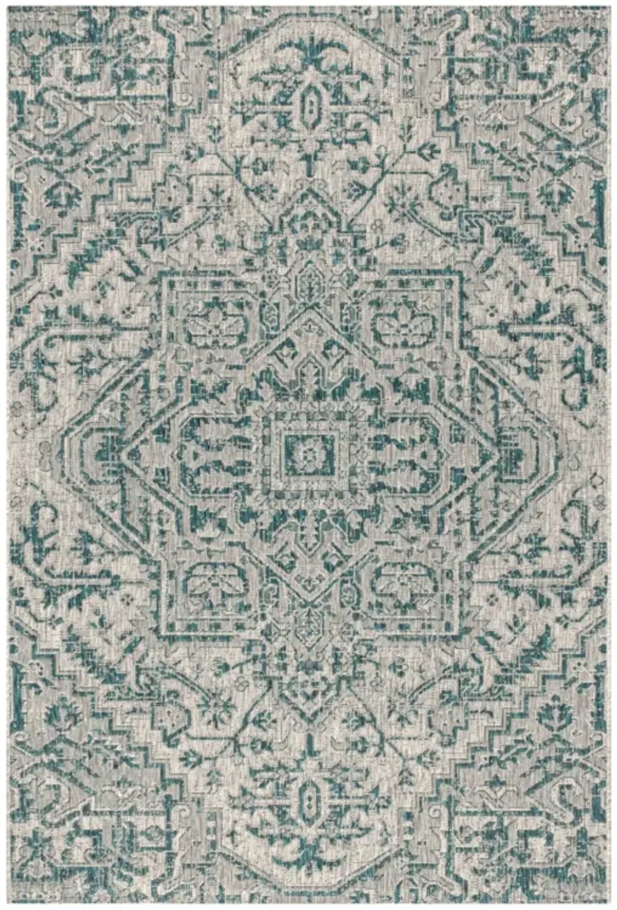 Estrella Bohemian Medallion Textured Weave Indoor/Outdoor Area Rug