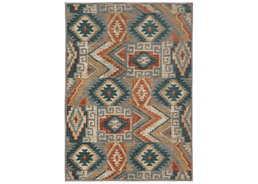 Sedona 5'3" x 7'6" Blue Rug