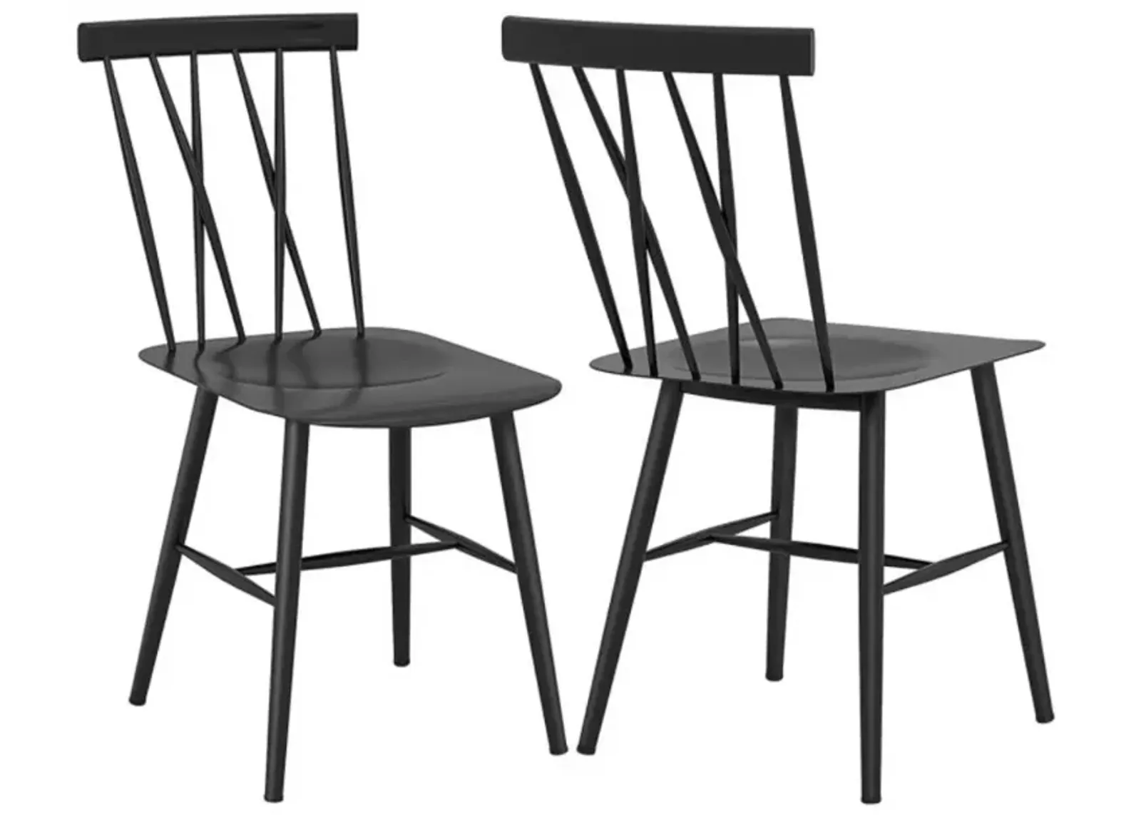 Hivvago Set of 2 Modern Dining Chairs with Backrest