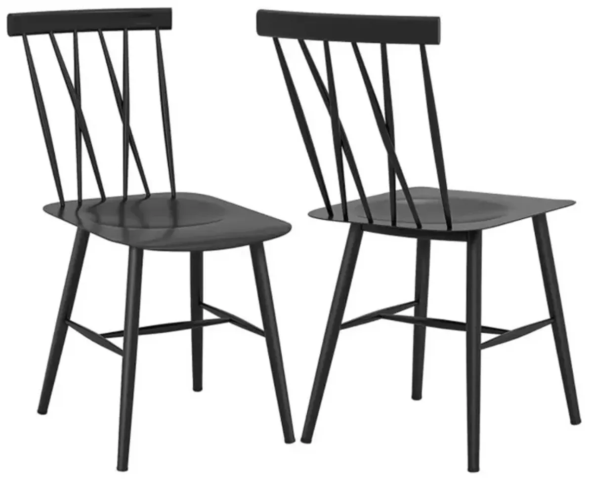 Hivvago Set of 2 Modern Dining Chairs with Backrest