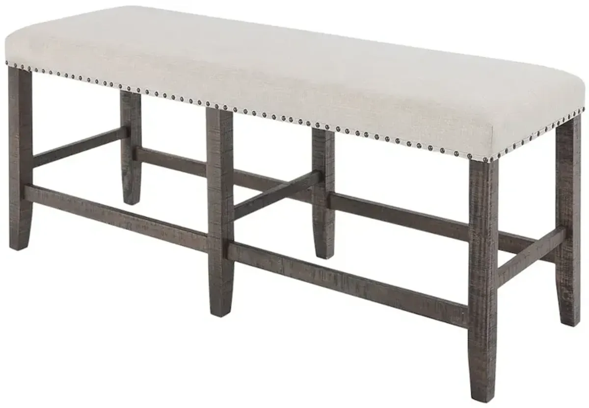 Jofran Willow Creek Distressed Solid Wood Counter Height Dining Bench