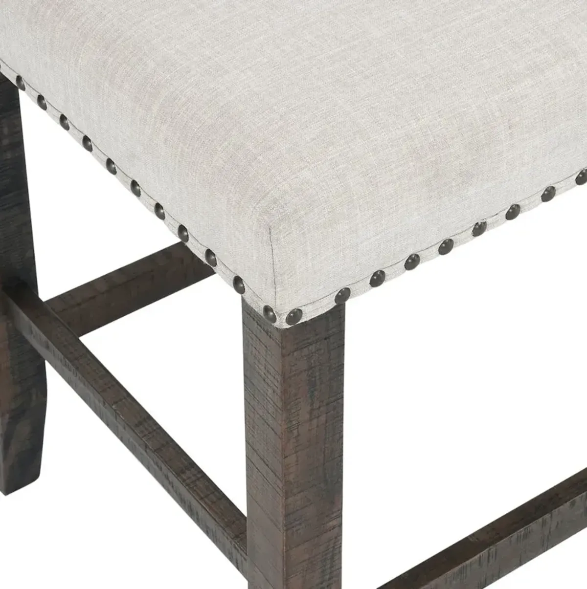 Jofran Willow Creek Distressed Solid Wood Counter Height Dining Bench