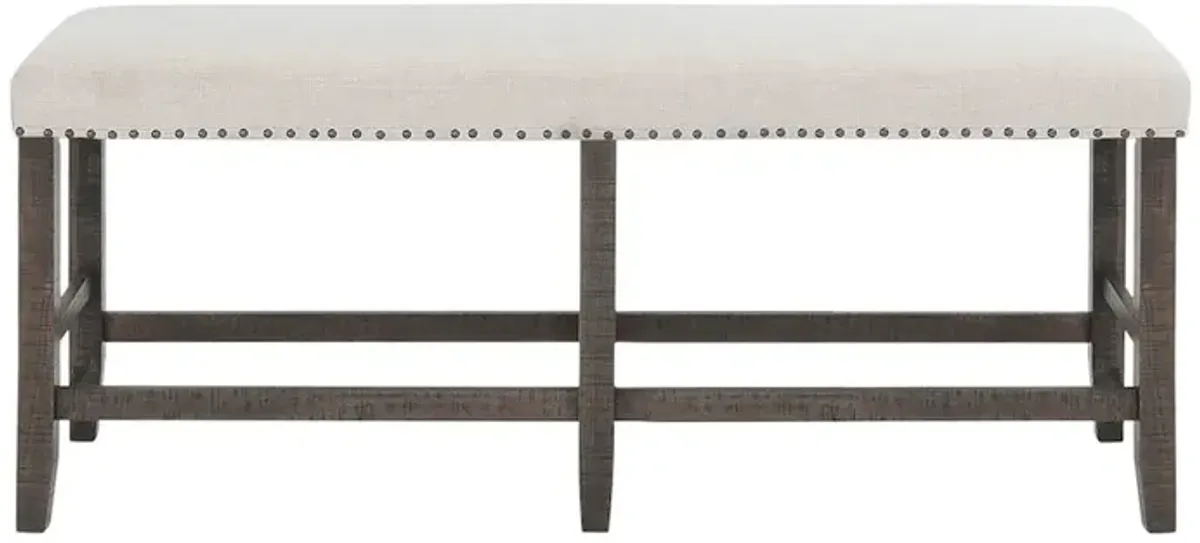 Jofran Willow Creek Distressed Solid Wood Counter Height Dining Bench