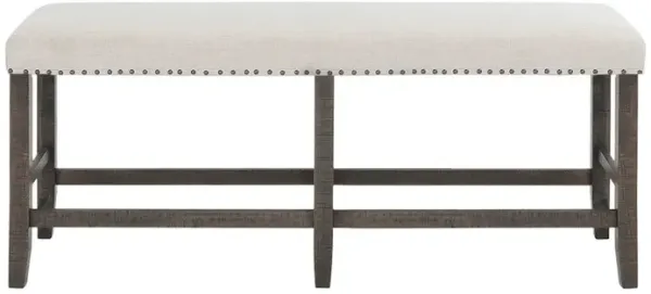 Jofran Willow Creek Distressed Solid Wood Counter Height Dining Bench