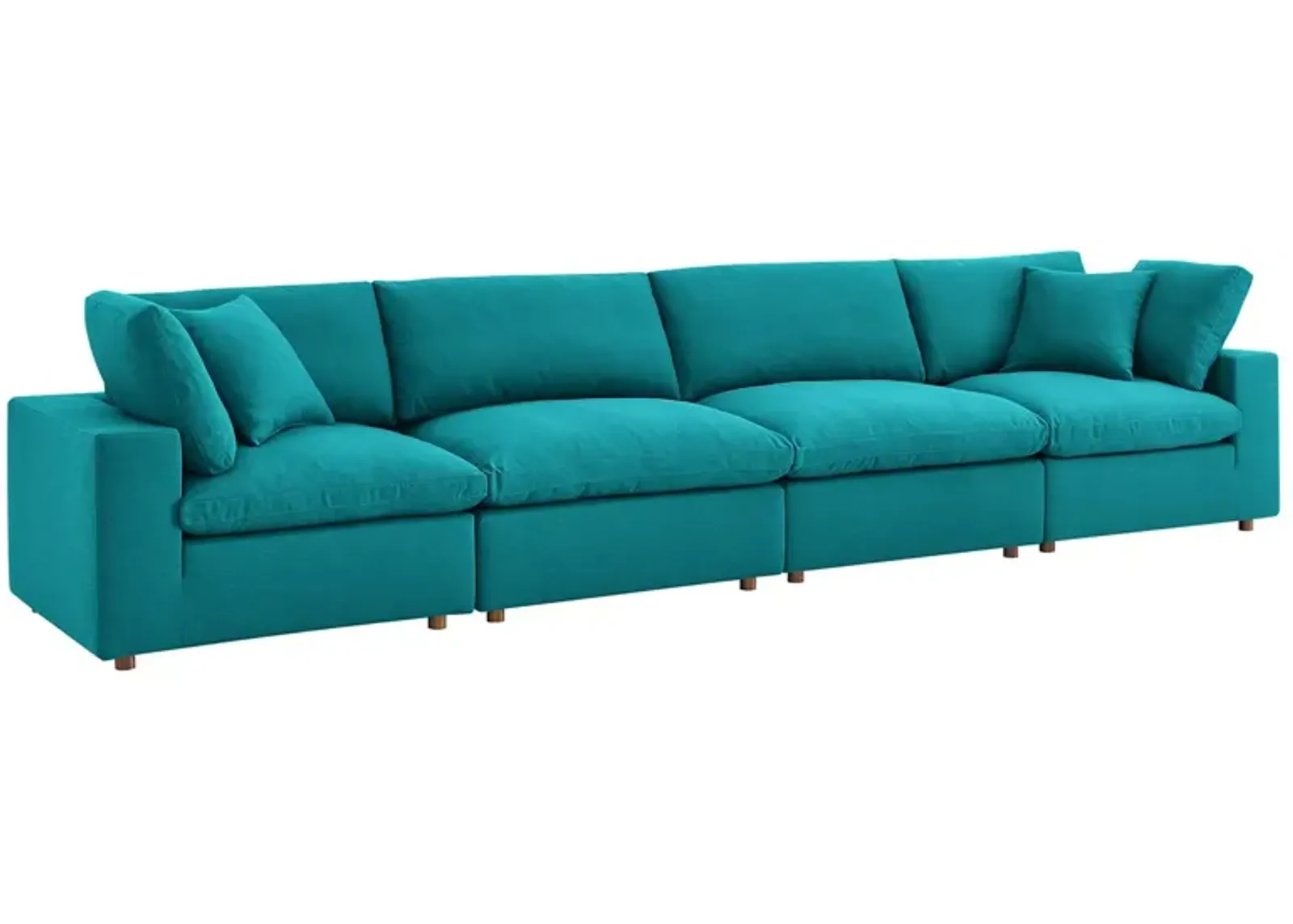 Commix Down Filled Overstuffed 4 Piece Sectional Sofa Set