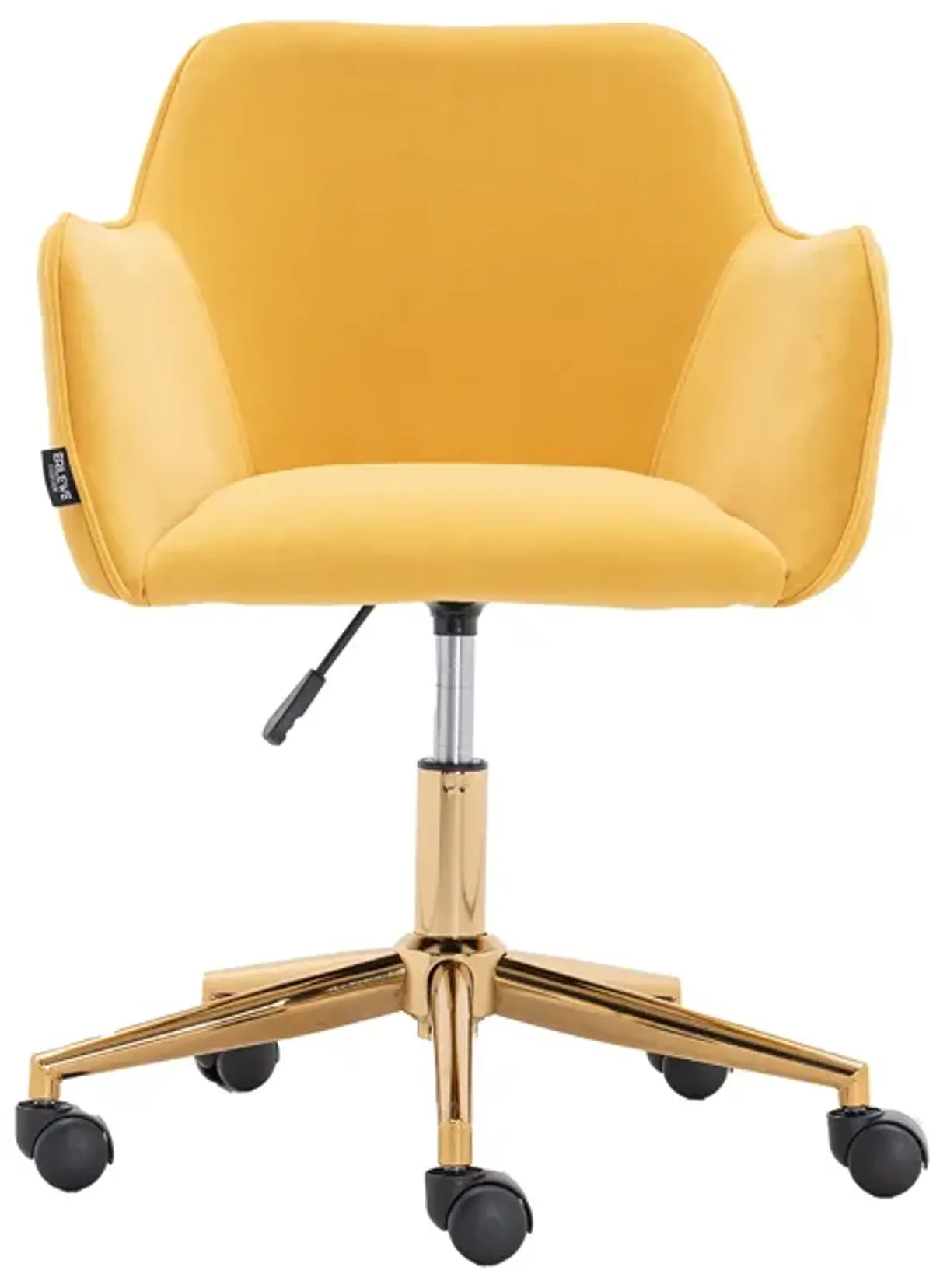 Hivvago 360° Revolving Modern Design Velvet Home and Office Chair with Metal Legs