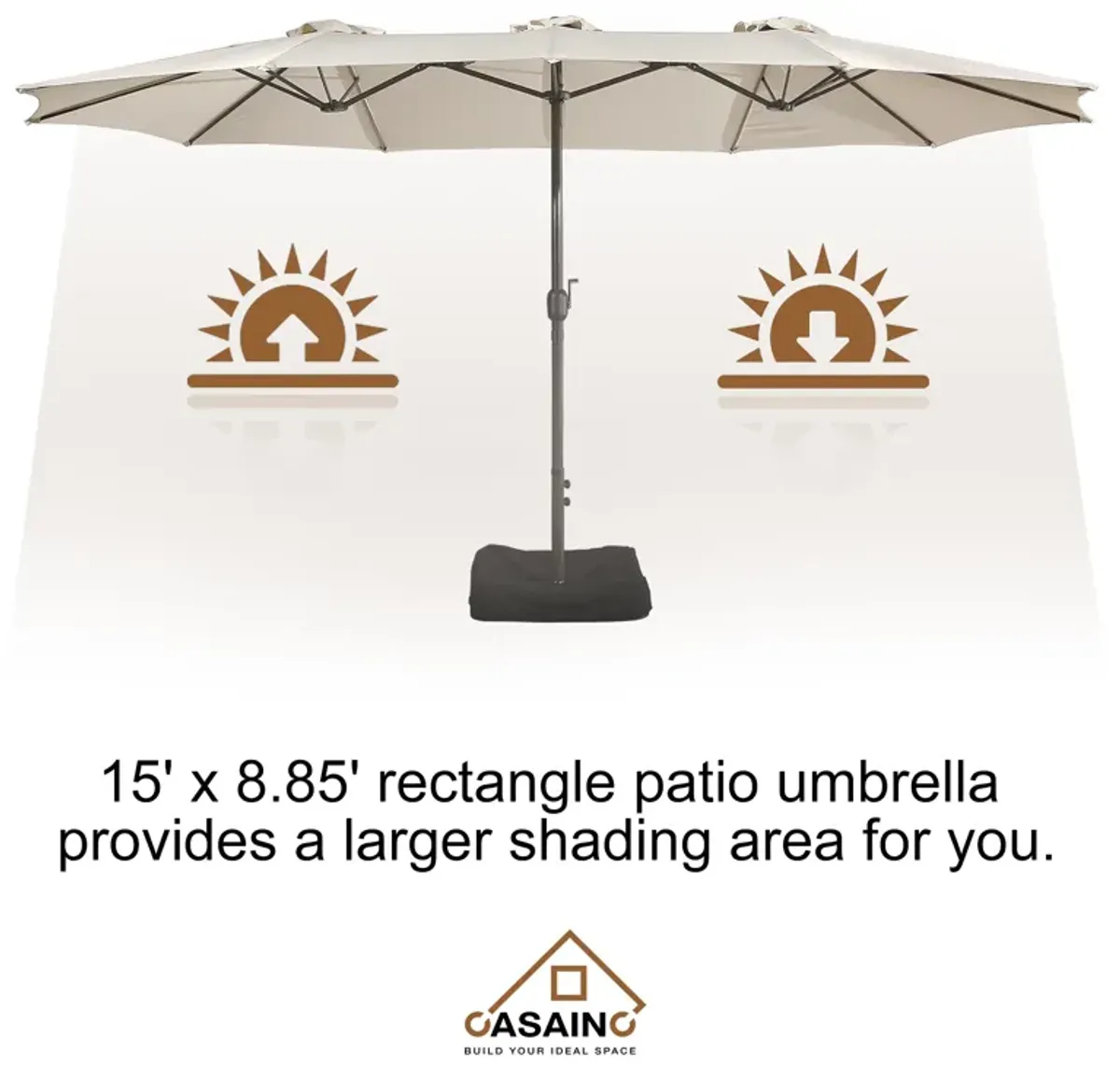 15ft Patio Maket Umbrella with base