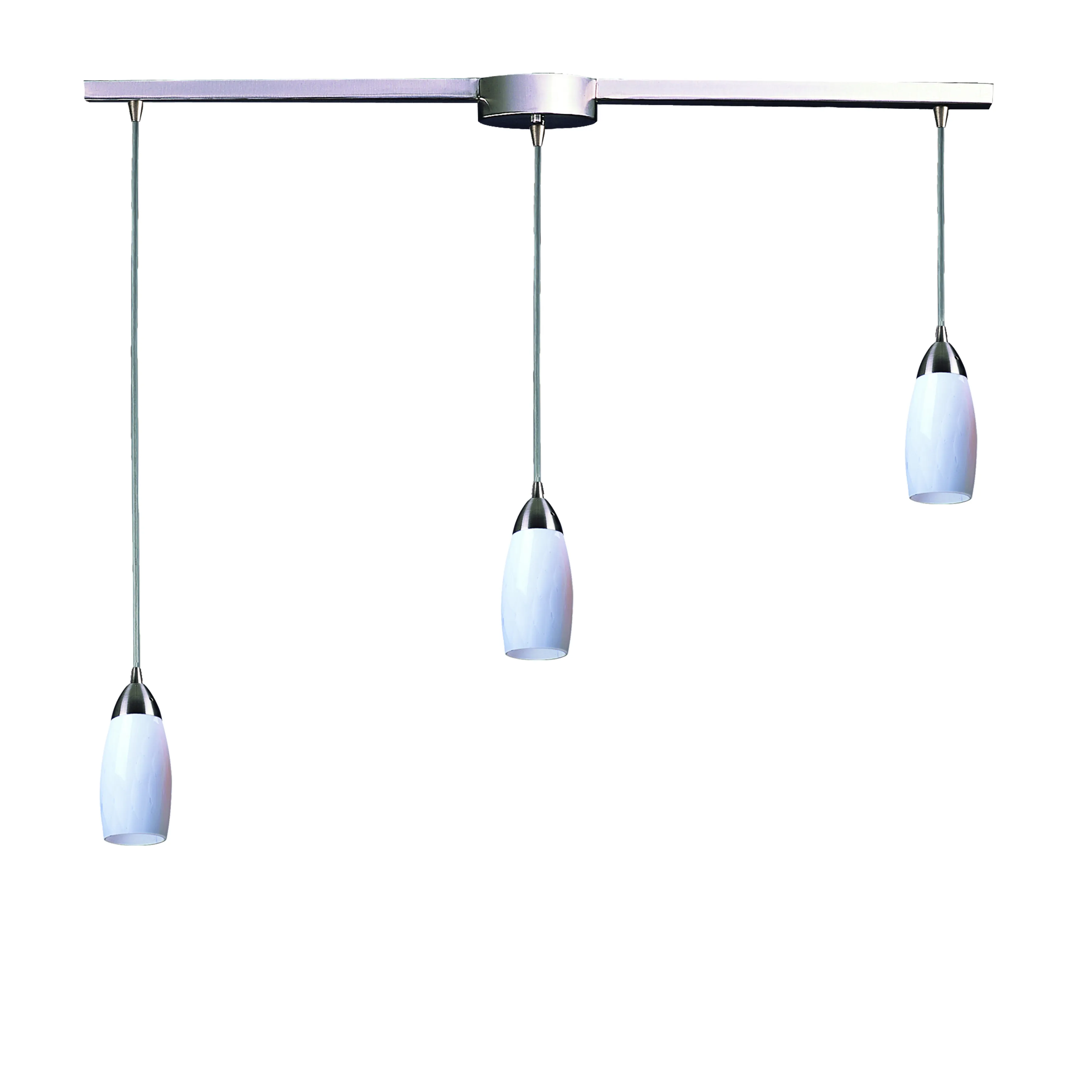 Milan White Slim Linear Mini Pendant