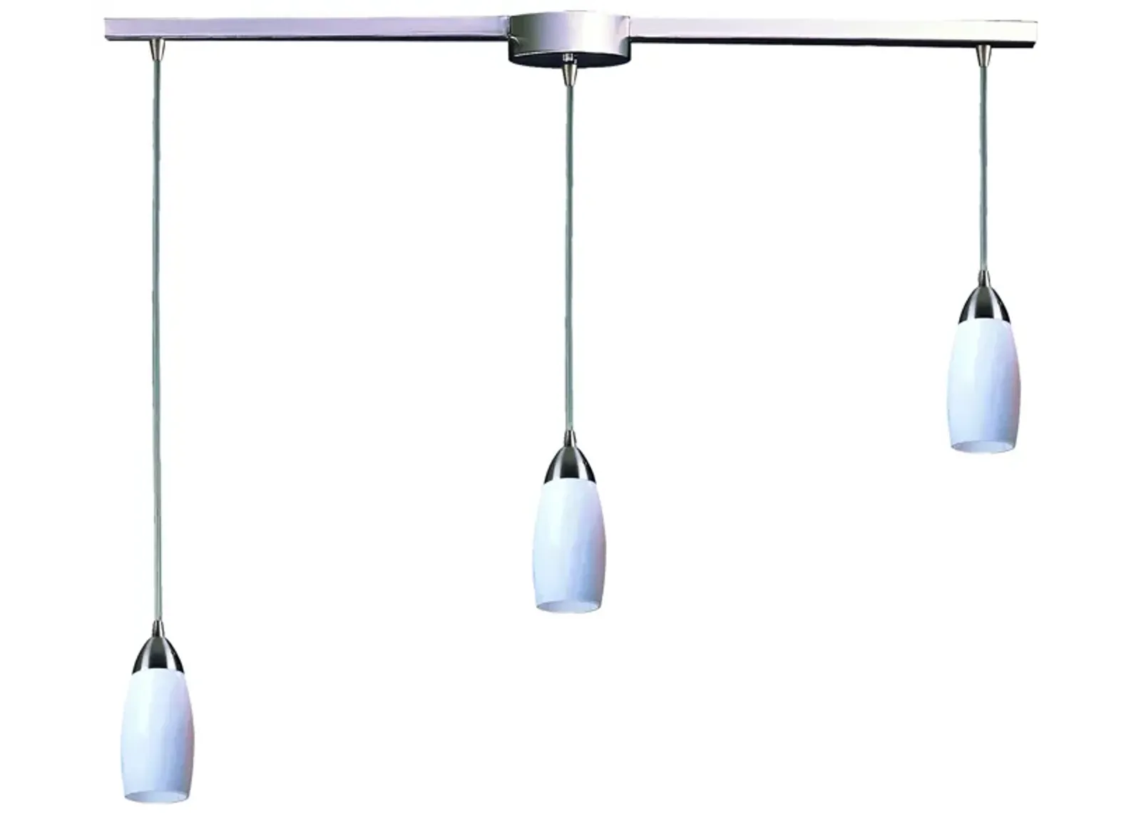 Milan White Slim Linear Mini Pendant