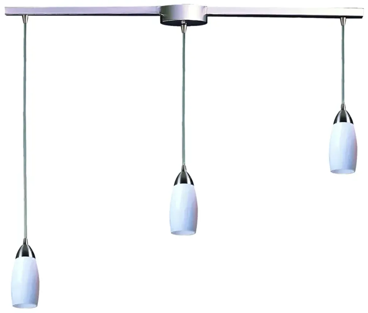 Milan White Slim Linear Mini Pendant