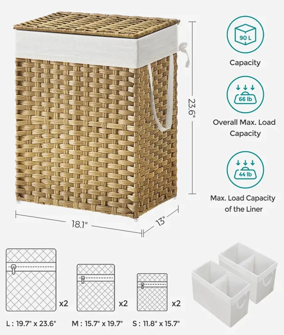 Laundry Hamper Durable and Stylish Design for Convenient Sorting