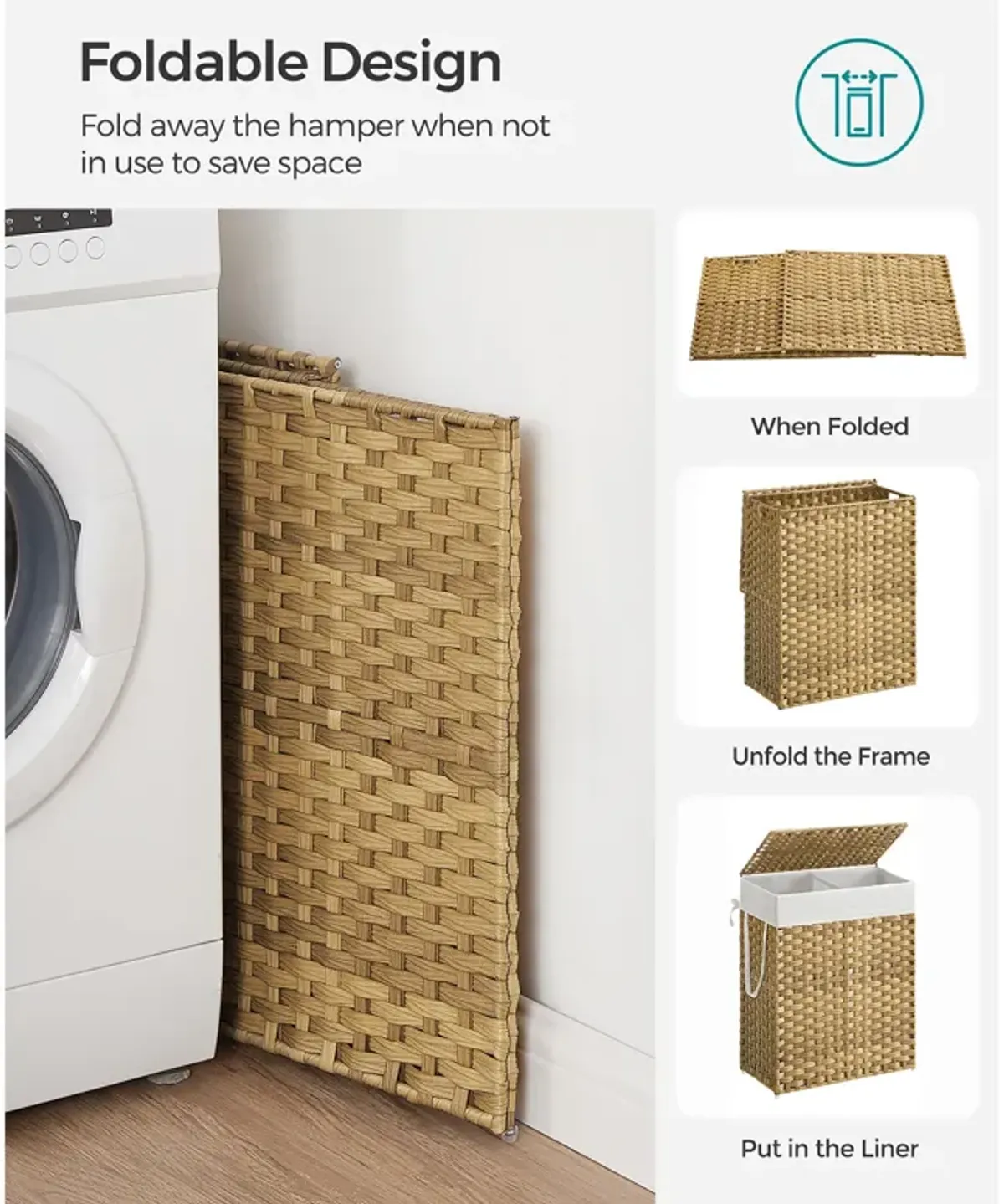 Laundry Hamper Durable and Stylish Design for Convenient Sorting