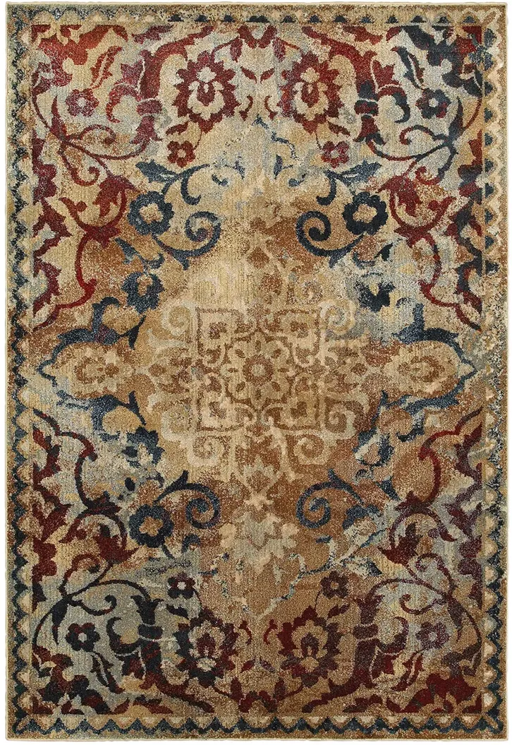 Empire 6'7" x 9'6" Gold Rug