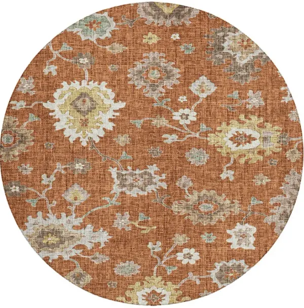 Portico PO6 Paprika 8' Round Rug