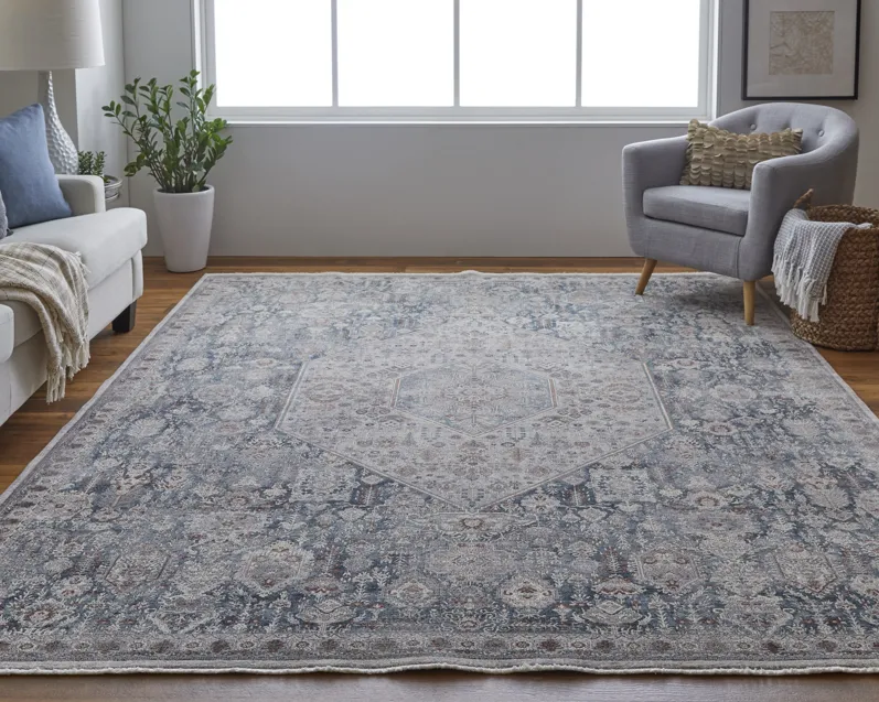 Marquette 39GUF Blue/Ivory 2'8" x 8' Rug