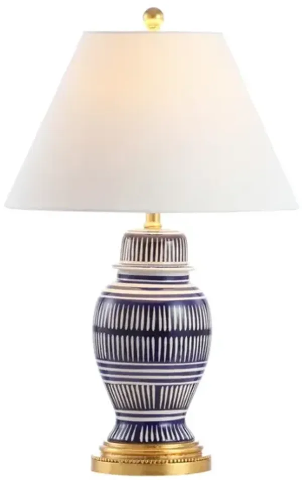 Reed Ceramic/Iron Modern Coastal LED Table Lamp