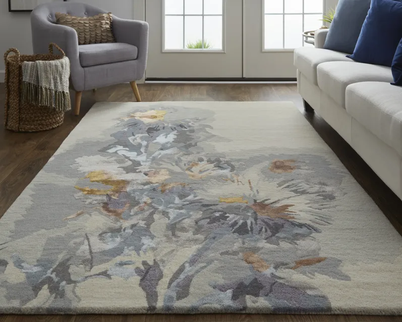 Dafney 8866F Gray/Blue/Orange 5' x 8' Rug