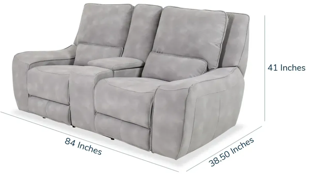 Buffy Zero Gravity Loveseat in Gray