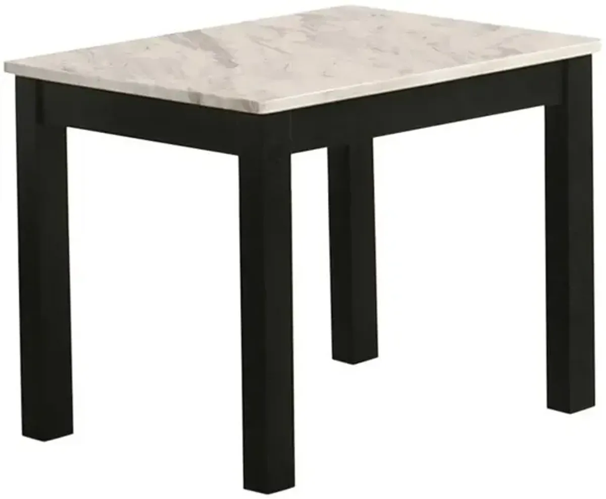 Bates Faux Marble 3-piece Occasional Table Set White and Black