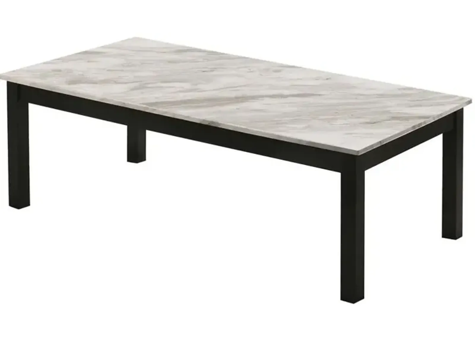 Bates Faux Marble 3-piece Occasional Table Set White and Black