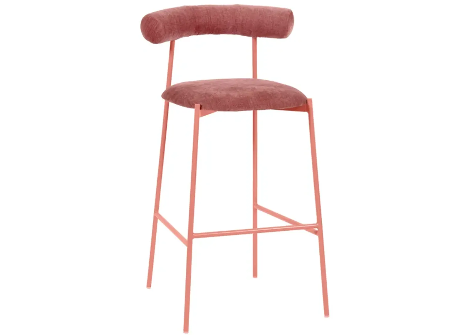 Liliana Mauve Velvet Bar Stool