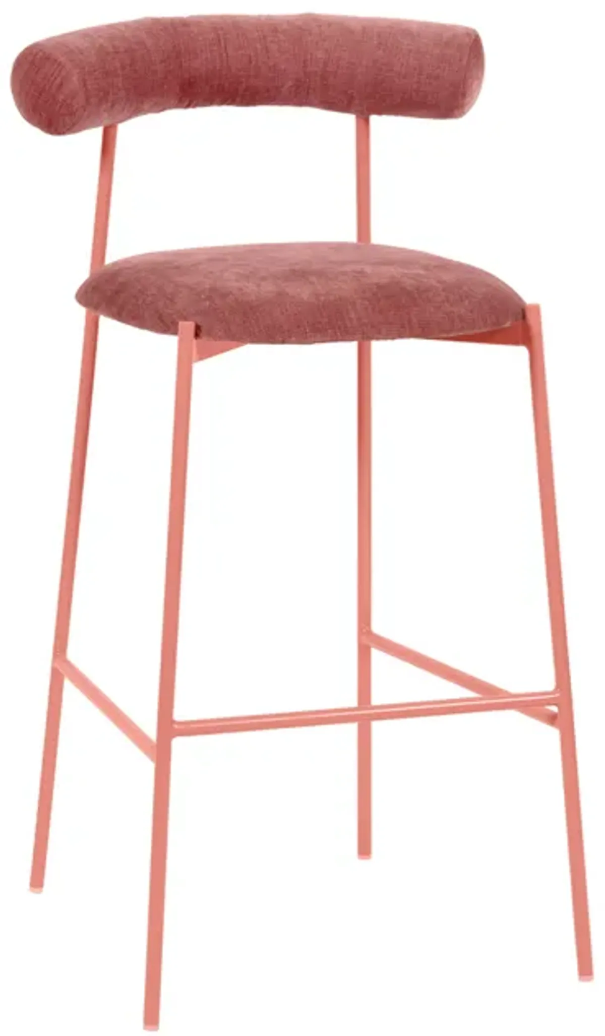 Liliana Mauve Velvet Bar Stool